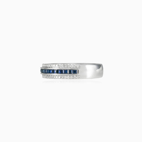 Sapphire and diamonds band