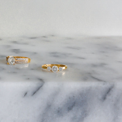 Bague en or trilogie