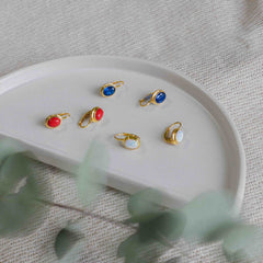 Classic coral earrings