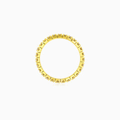 Golden brilliance diamond eternity ring