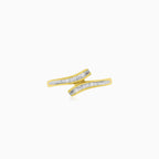 Golden ribbon diamond ring