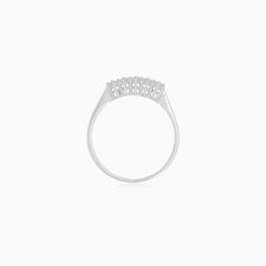 Diamond five stone ring in white gold