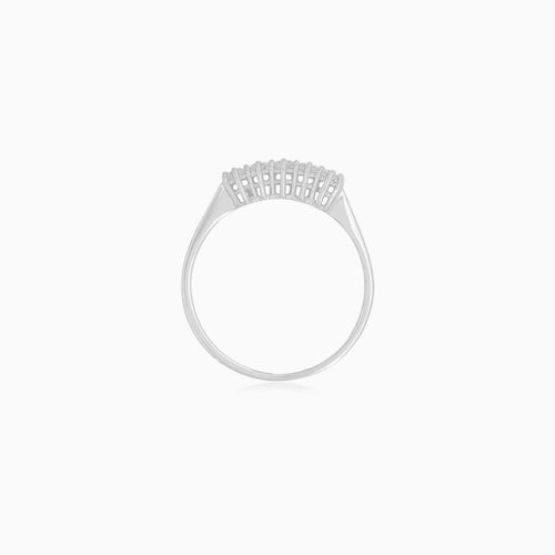 Diamond five stone ring in white gold