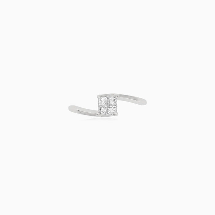 Diamantový prsten solitaire luster s princess brusem