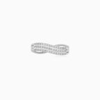 White gold diamond infinity ring