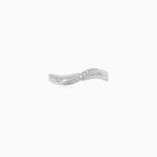 White Gold Diamond Swirl Ring