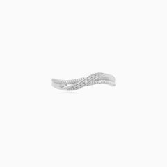White Gold Diamond Swirl Ring