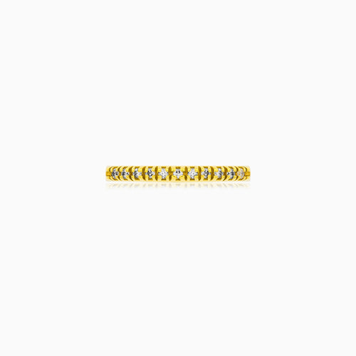 Yellow Gold Diamond Half Eternity Ring