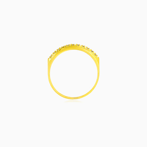Yellow Gold Diamond Half Eternity Ring