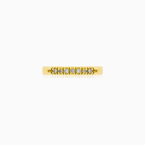 Diamond Row Ring in Yellow Gold