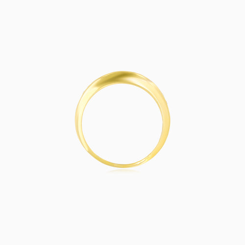 Yellow Gold Diamond Channel Band Ring