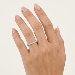 White Gold Diamond Stackable Ring
