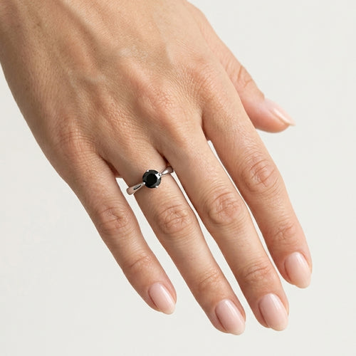 Solitérní prsten Noir s černým diamantem