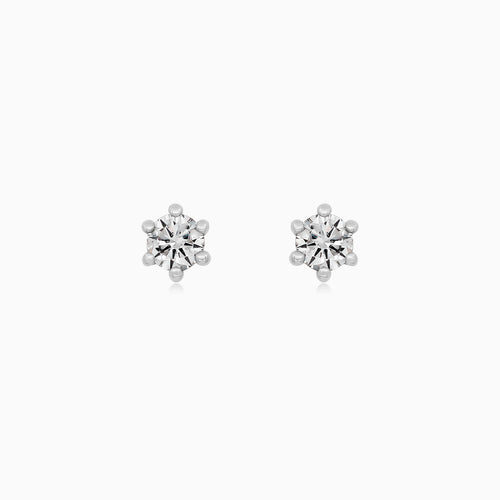 Classic White Gold Diamond Stud Earrings