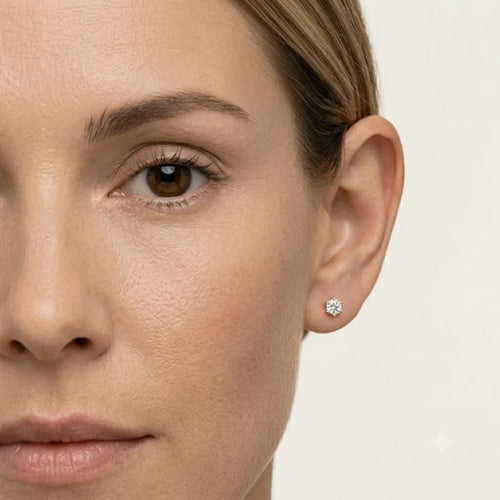 Classic White Gold Diamond Stud Earrings