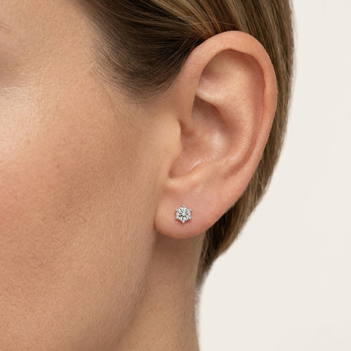 Classic White Gold Diamond Stud Earrings
