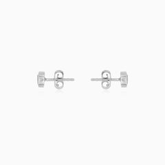 Bezel Set Pear Diamond Stud Earrings