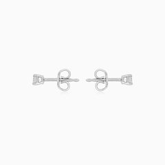 Classic Diamond Stud Earrings in White Gold