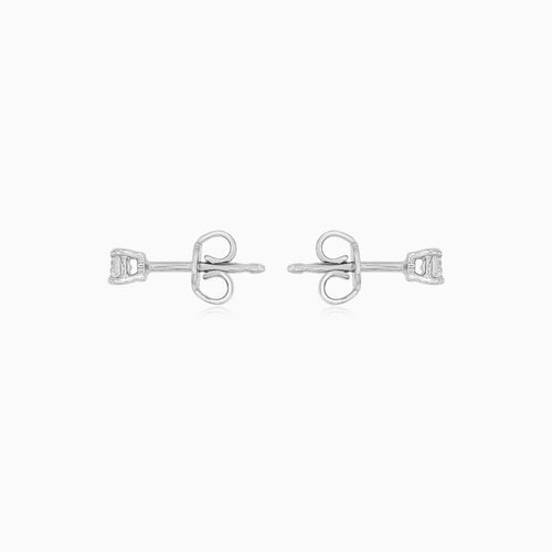 Classic Diamond Stud Earrings in White Gold