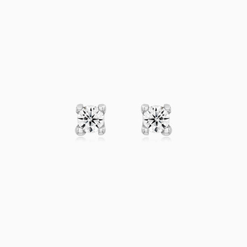 Classic White Gold Diamond Stud Earrings