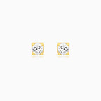 Classic Yellow Gold Diamond Stud Earrings
