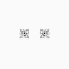 Classic White Gold Diamond Stud Earrings