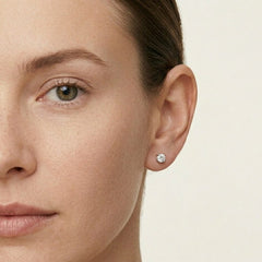 Classic White Gold Diamond Stud Earrings