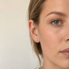 Minimalist 18kt Yellow Gold Diamond Stud Earrings