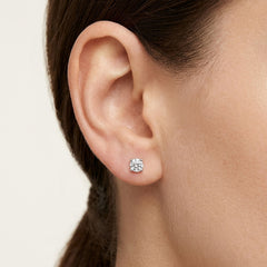 Classic White Gold Diamond Stud Earrings