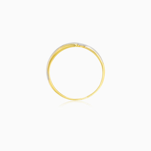 Delicate Gold Zirconia Statement Ring