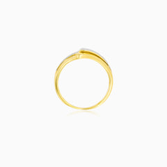 Vintage Two-Tone Gold Wave Ring