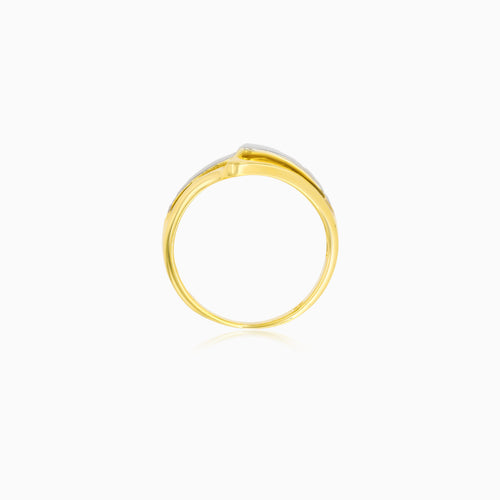 Vintage Two-Tone Gold Wave Ring