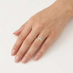 Vintage Two-Tone Gold Marquise Ring