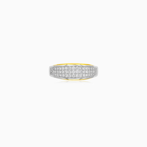 Two-Tone Pavé Diamond Ring