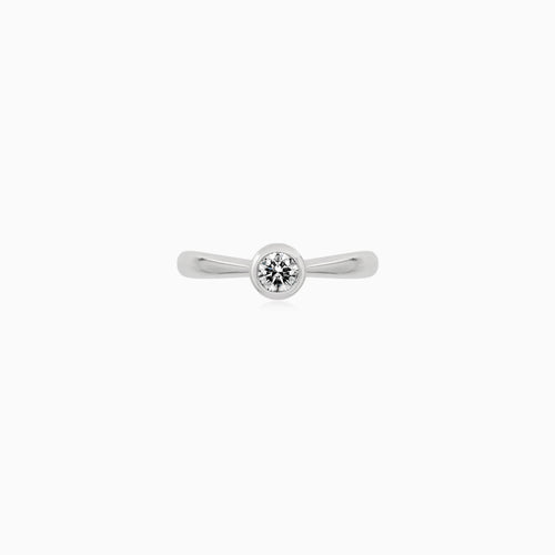 Elise bezel-set diamond engagement ring