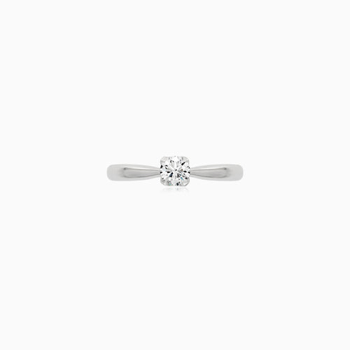 Solitérní prsten Noelle s přírodním diamantem z bílého zlata