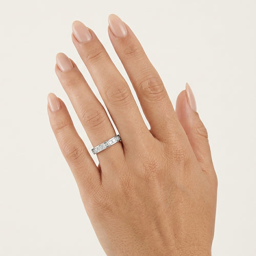 Princess Cut Diamond Channel Set Ring
