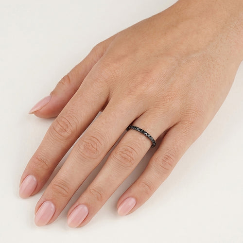 Black Diamond Eternity Band Ring