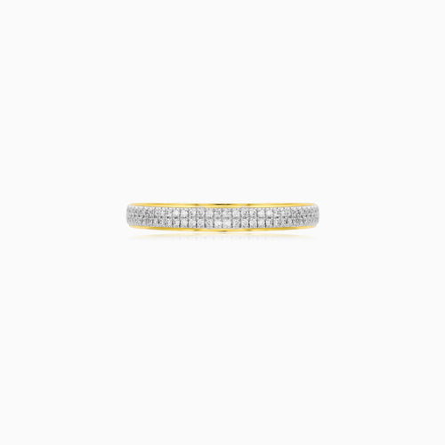 Luxury Yellow Gold Pavé Ring
