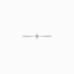 Ethereal White Gold Diamond Solitaire Ring
