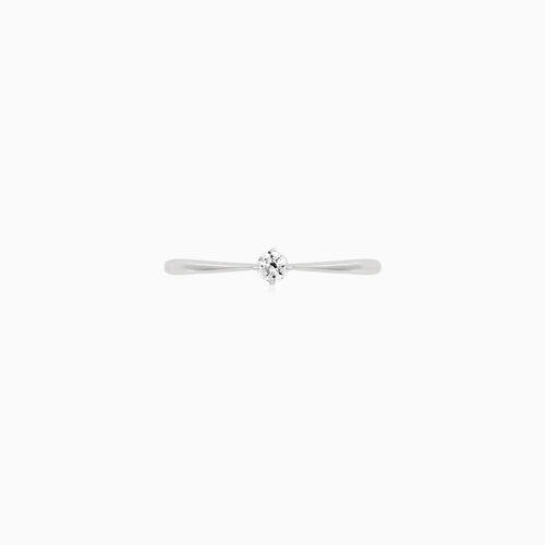 Ethereal White Gold Diamond Solitaire Ring
