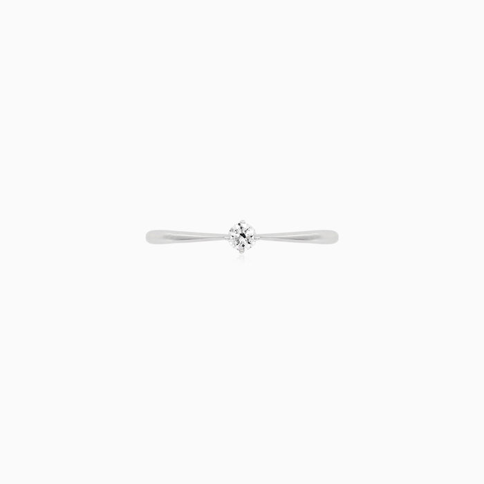 Ethereal White Gold Diamond Solitaire Ring