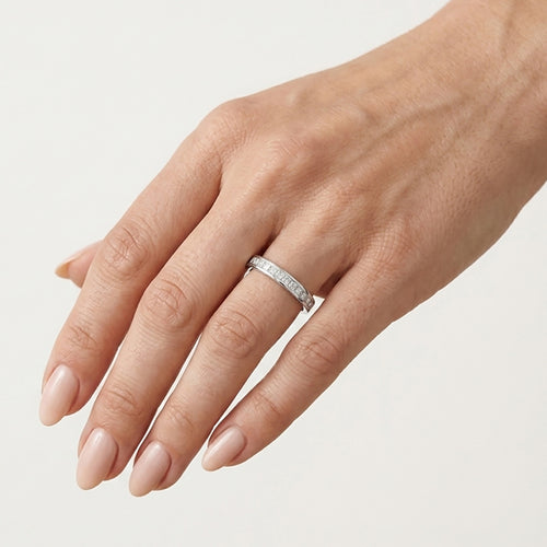 Refined Diamond Band Ring