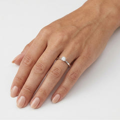Minimalist White Gold Diamond Ring