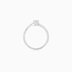 Minimalist White Gold Diamond Ring