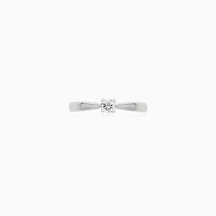 Delicate solitaire diamond ring