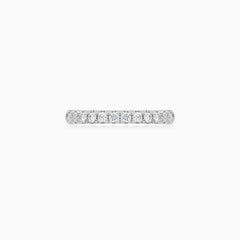 Two-Tone Diamond Half Eternity Ring
