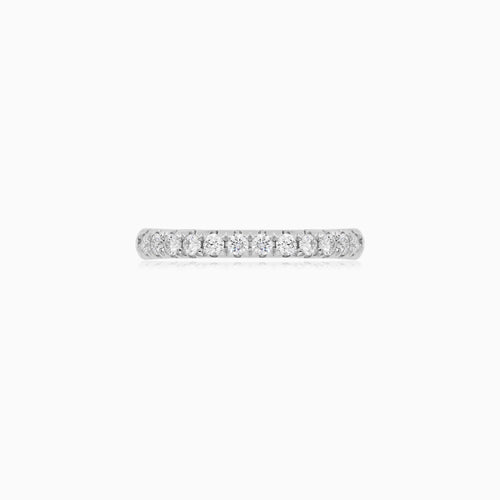 Two-Tone Diamond Half Eternity Ring
