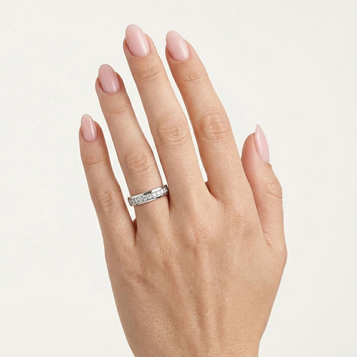 White Gold Diamond Row Ring