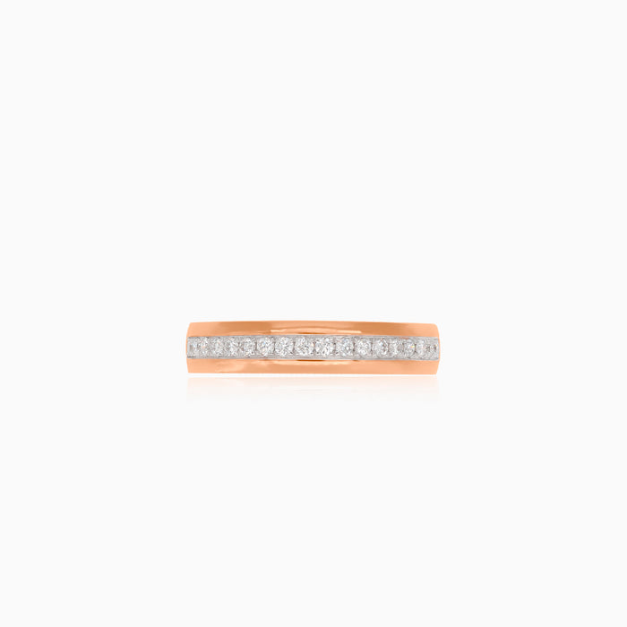 Rose gold diamond wedding ring